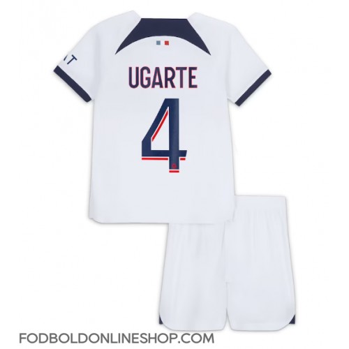 Paris Saint-Germain Manuel Ugarte #4 Udebane Trøje Børn 2023-24 Kortærmet (+ Korte bukser)